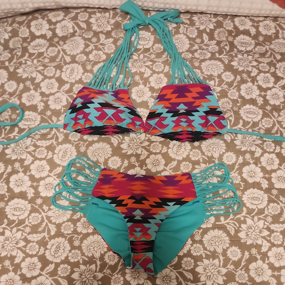 Vibrant Tribal Print Bikini Set